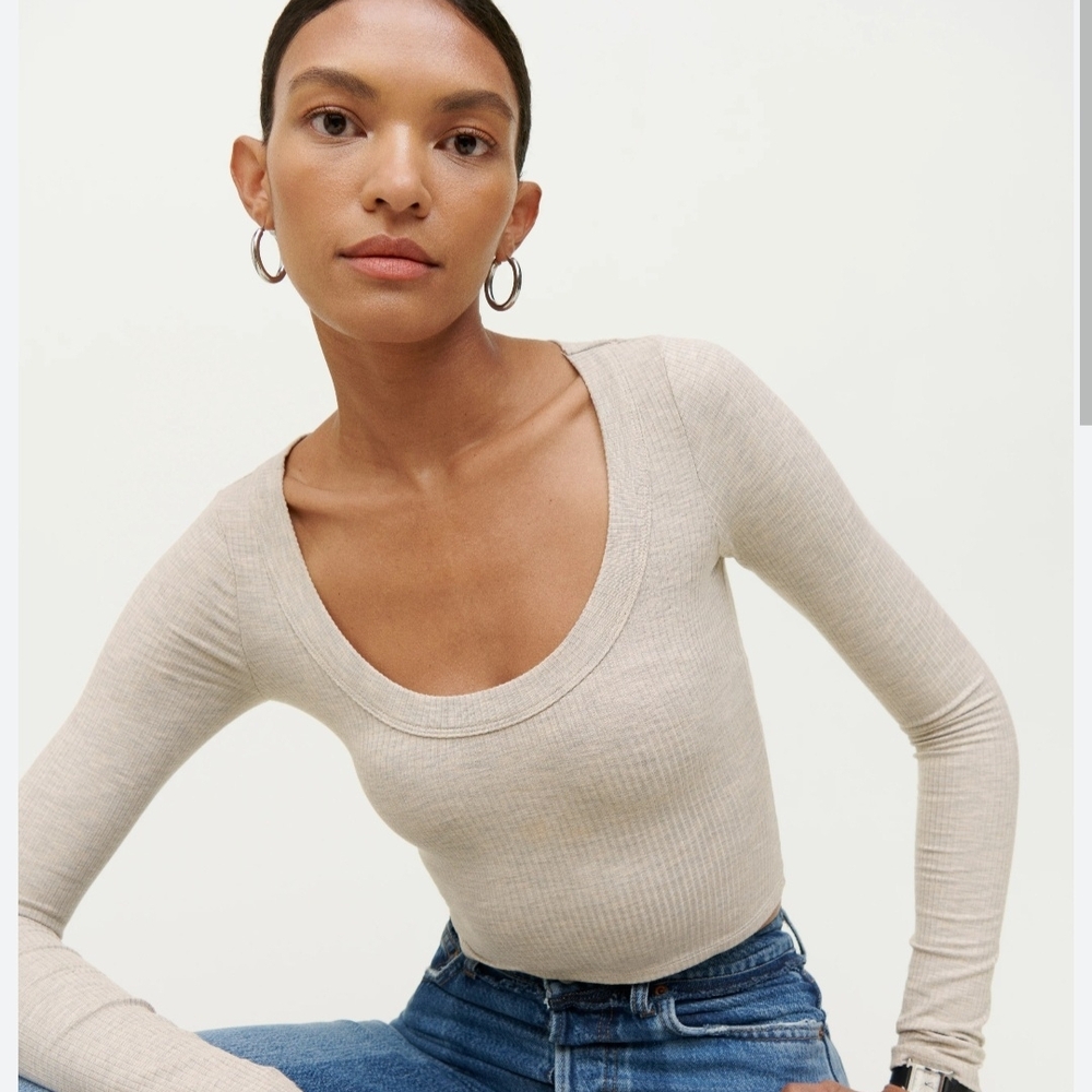 Women's Cream Long Sleeve Top